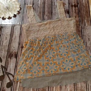 Boho chic layered tank